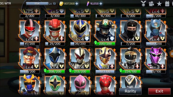 Hệ thống nhân vật đa dạng Power Rangers- Legacy Wars