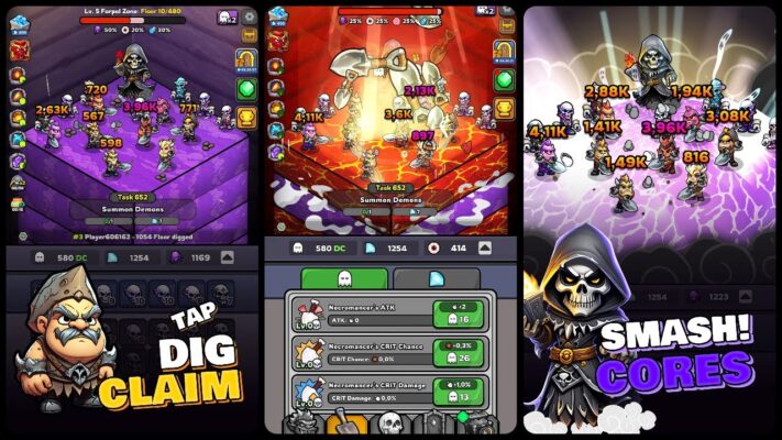 Giới thiệu Idle Hell Miner- Necro Merge